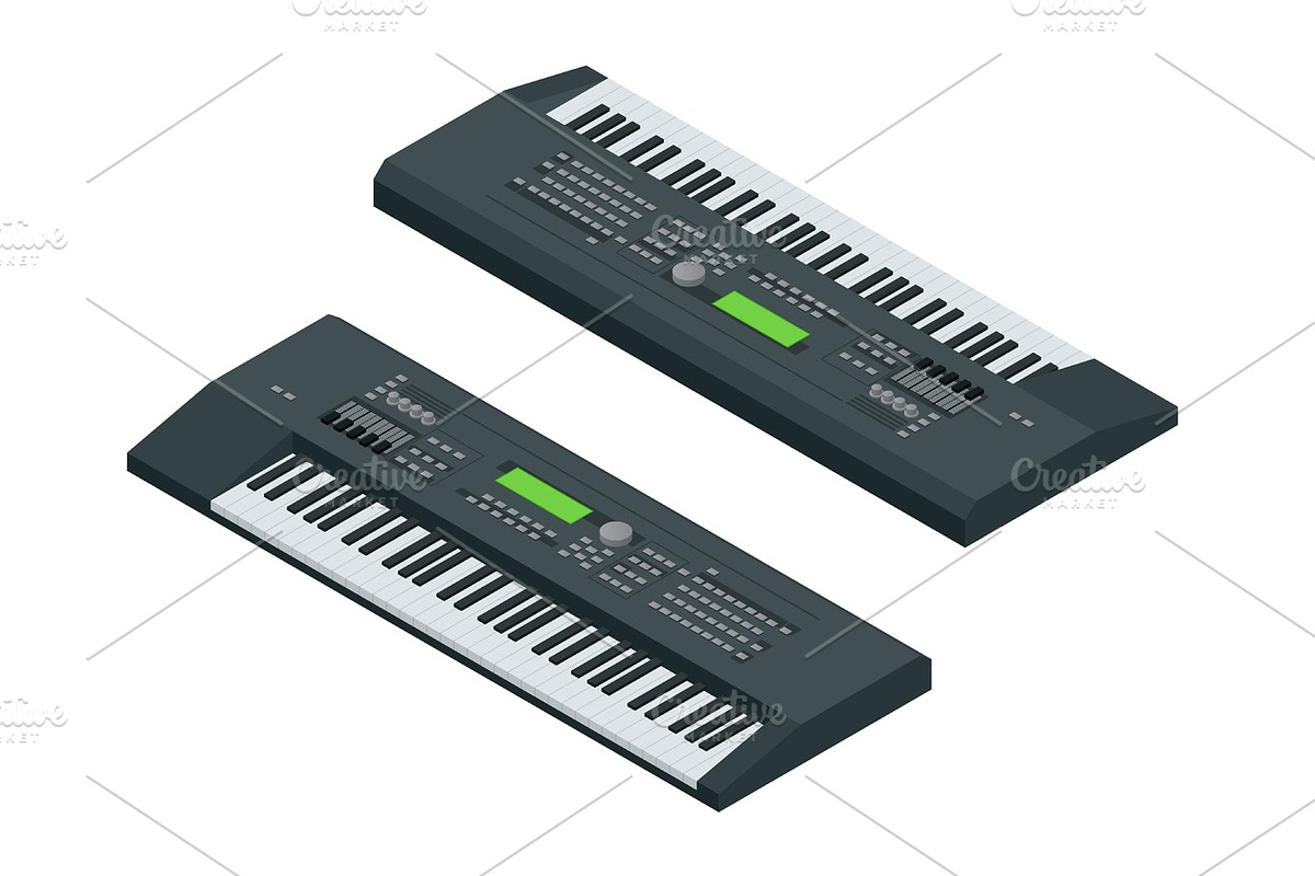 Isometric electronic synthesizer in Objects - product preview 8
