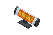 Isometric Halogen or Infrared heater. Home Heating appliances
