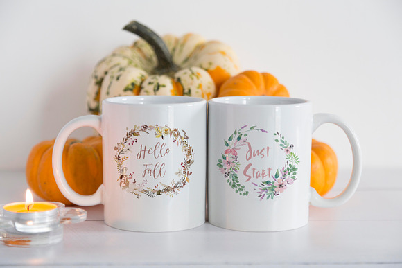 Double Mug Mockup-Halloween Pumpkins in Product Mockups - product preview 1