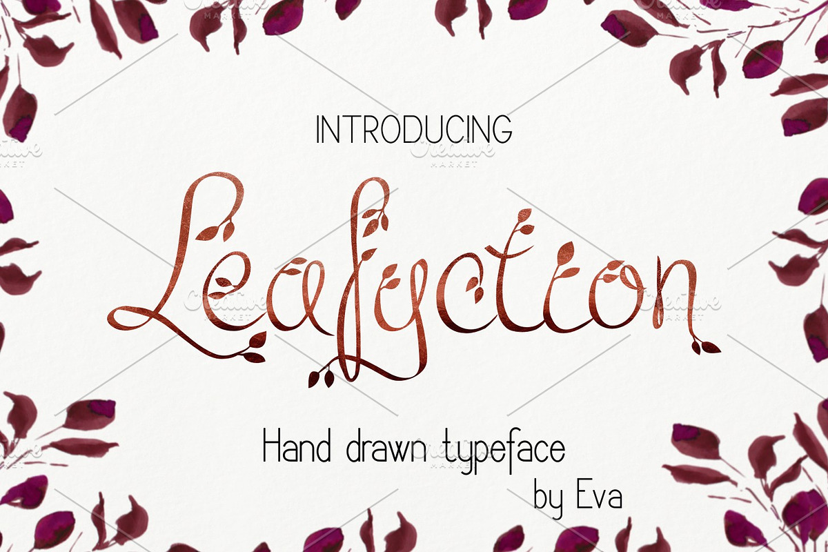 Leafyction in Display Fonts - product preview 8
