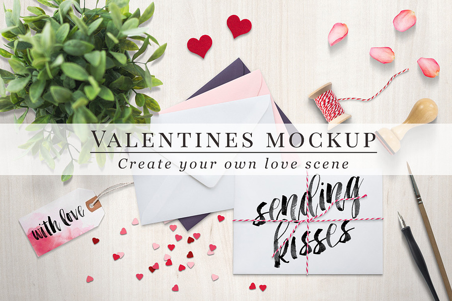 Valentines mockup - envelopes (46) in Product Mockups - product preview 8