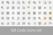 QR Code icons set