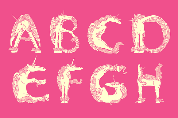 Pegacorn Initials in Display Fonts - product preview 2