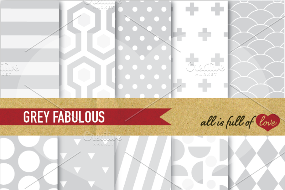 Grey Digital Printable Patterns in Patterns - product preview 8