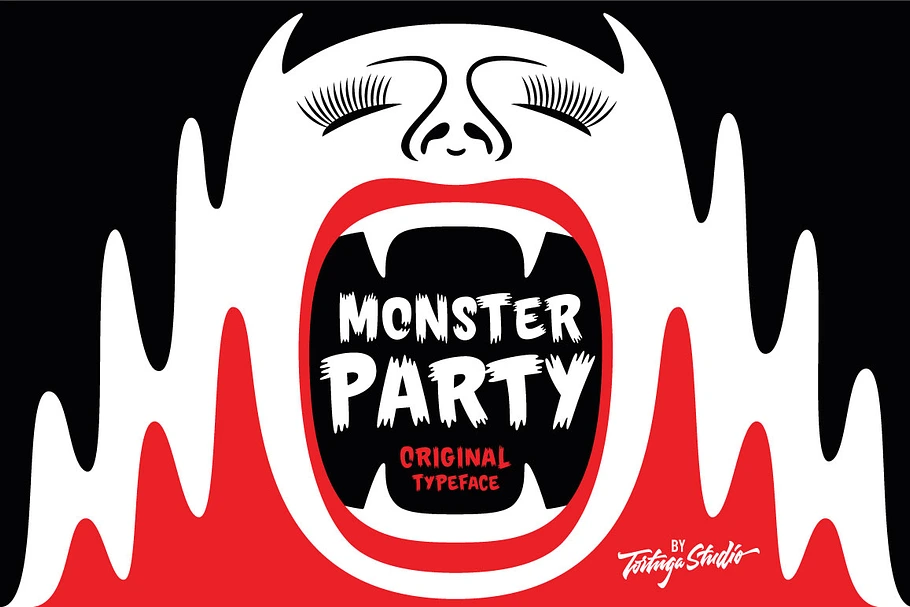 Monster Party Font in Scary Fonts - product preview 8