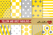 Yellow & Grey Digital Papers
