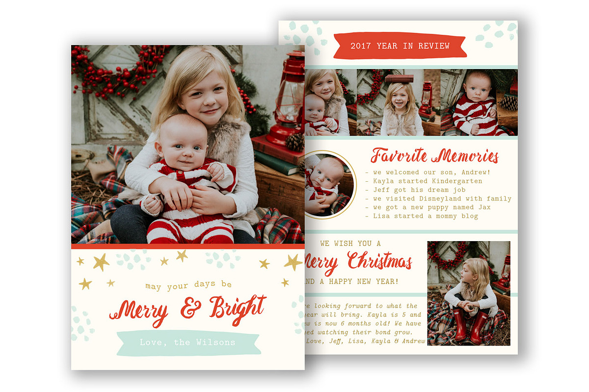 Year in Review Christmas Card  in Card Templates - product preview 8