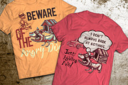 Angry Dog T-shirts And Poster Labels