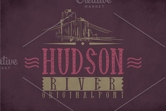 Hudson Vintage Label Typeface in Display Fonts - product preview 2