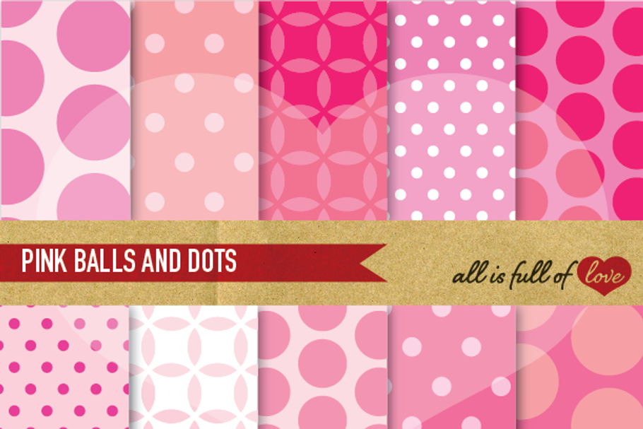 Patterns Pink White Digital Papers