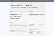 Bootstrap 3.0. v. theme Classic Plus
