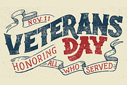 Veterans Day Retro Poster