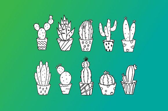 Cacti - Hi Res Vector Clip art in Illustrations - product preview 2