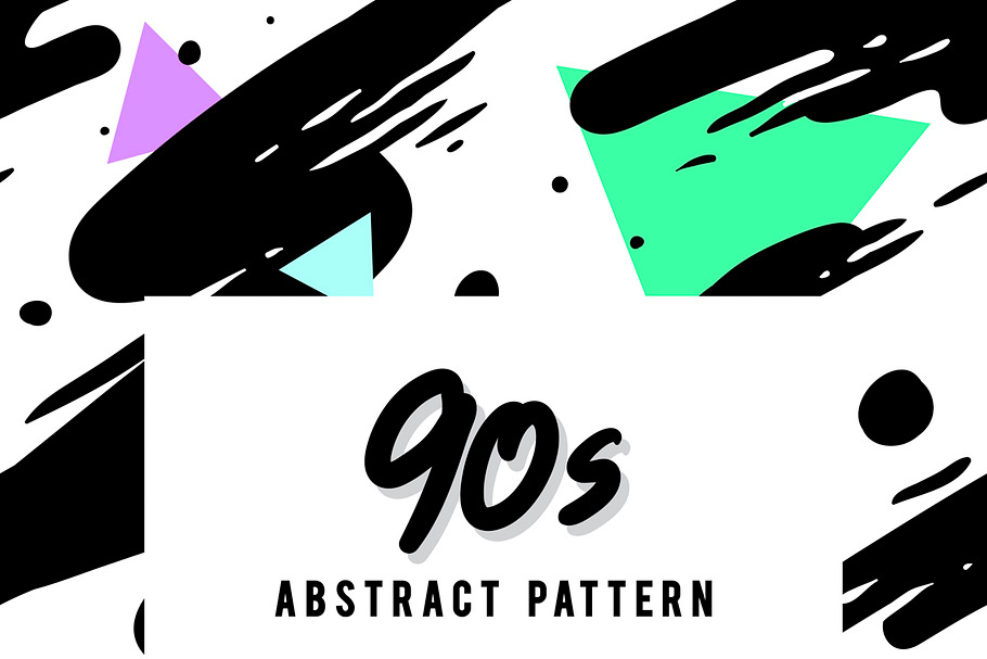 Retro abstract pattern vector in Illustrations - product preview 8