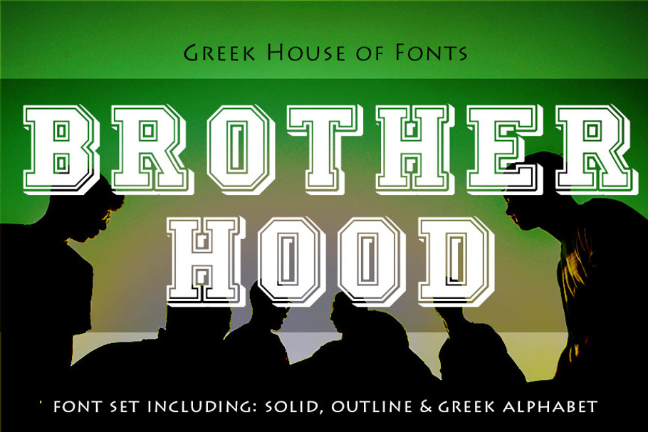 Brotherhood Greek Font Set in Greek Fonts - product preview 8