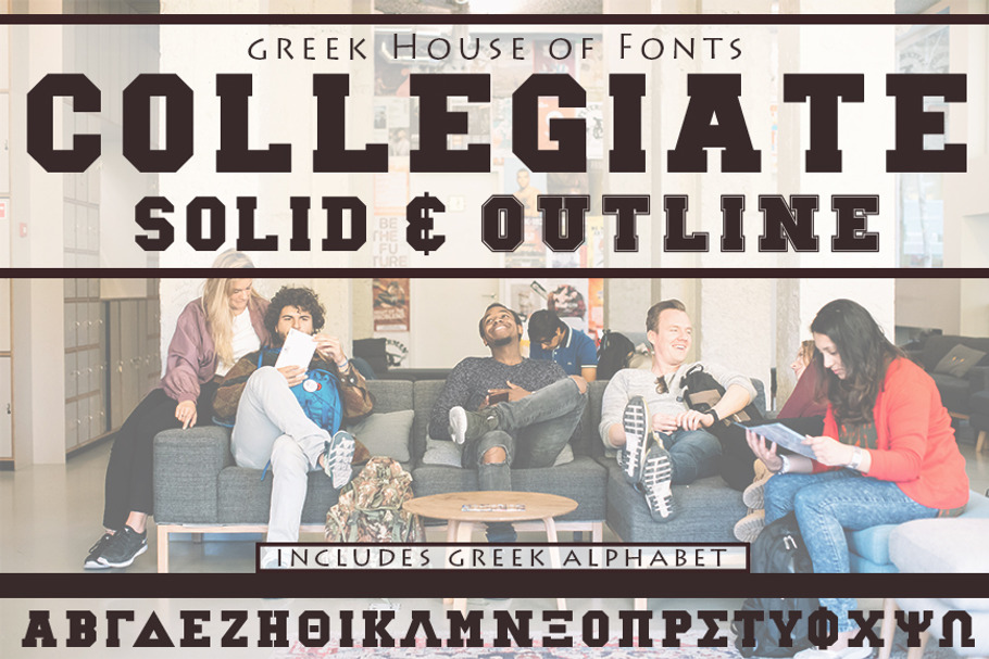 Collegiate Greek Font Set