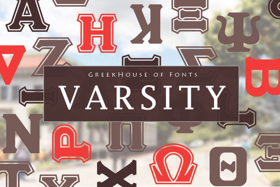 Varsity Greek Lettering in Greek Fonts - product preview 8