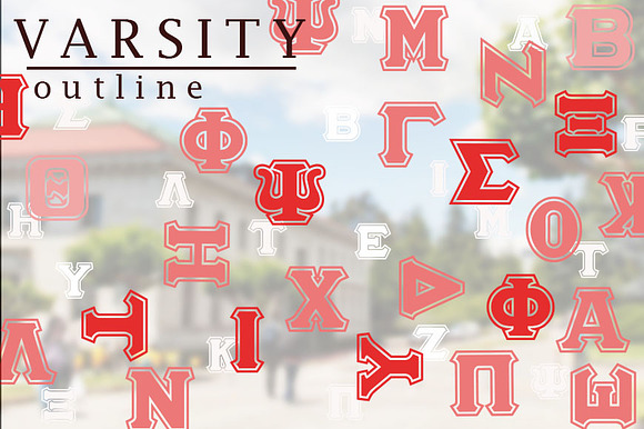 Varsity Greek Lettering in Greek Fonts - product preview 3