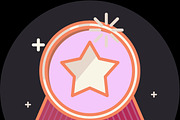 Best of badge with ribbon icon award champion label