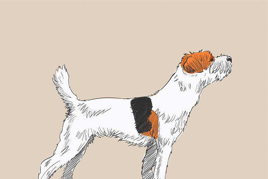 Drawing style of dog vector in Illustrations - product preview 8