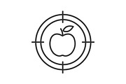 Aim on apple linear icon