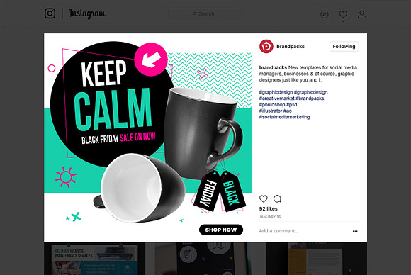 Black Friday Social Media Templates in Instagram Templates - product preview 10