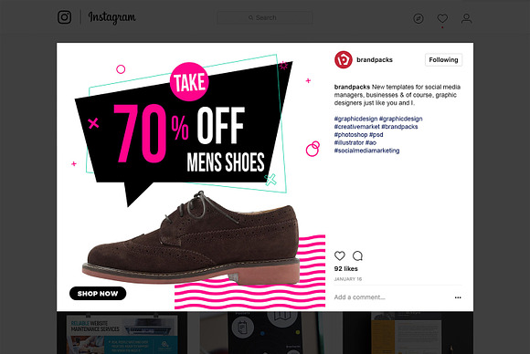 Black Friday Social Media Templates in Instagram Templates - product preview 14