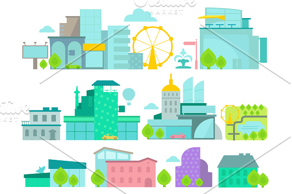 City set in Illustrations - product preview 1