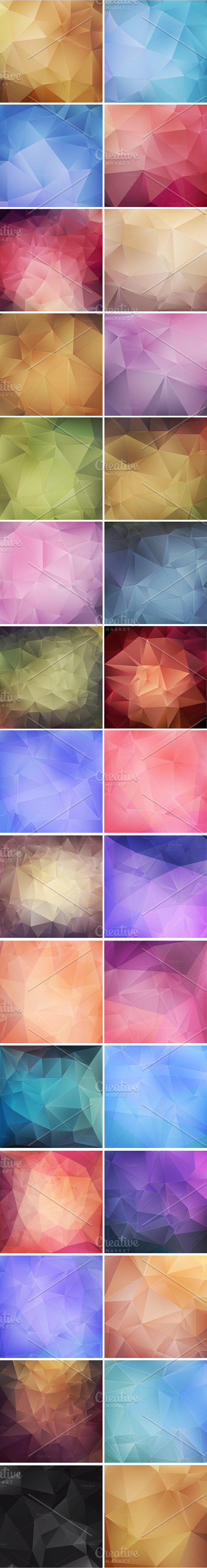 30 Polygonal Geometric backgrounds in Illustrations - product preview 1