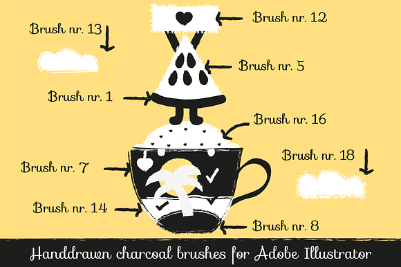 Charcoal Illustrator Brushes in Add-Ons - product preview 4