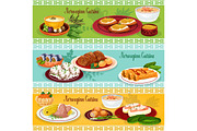 Norwegian cuisine seafood lunch banner set