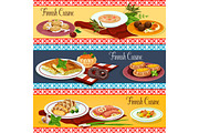 Finnish cuisine restaurant menu banner set design