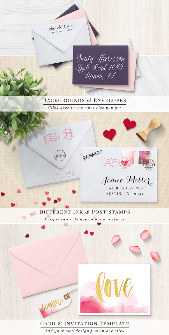 Valentines mockup - envelopes (46) in Product Mockups - product preview 1