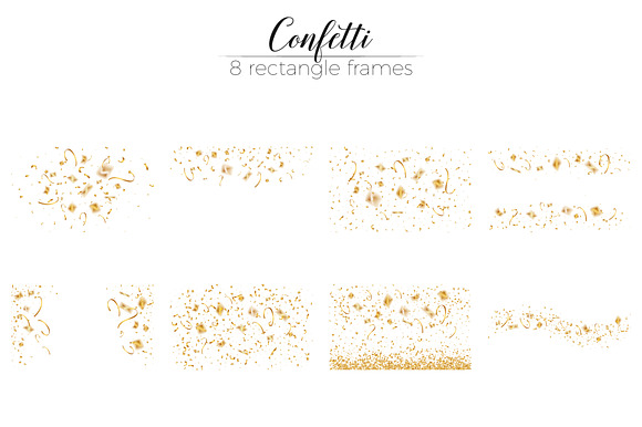 Gold confetti overlays  in Graphics - product preview 6