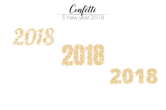 Gold confetti overlays  in Graphics - product preview 7