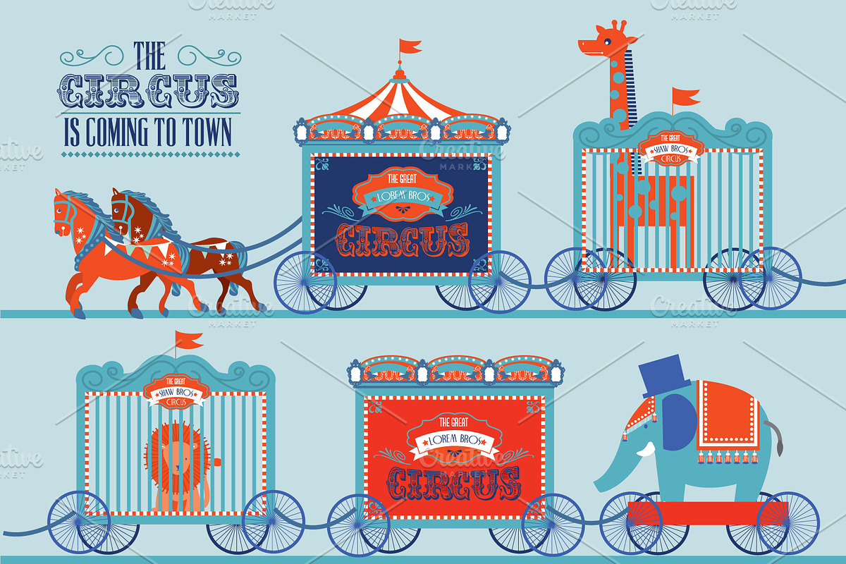 circus is coming to town! in Illustrations - product preview 8