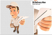 3D Delivery Man Paper Airplane