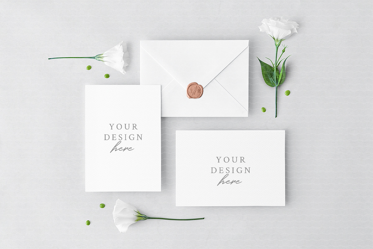 Invitation Cards & Envelope in Print Mockups - product preview 8