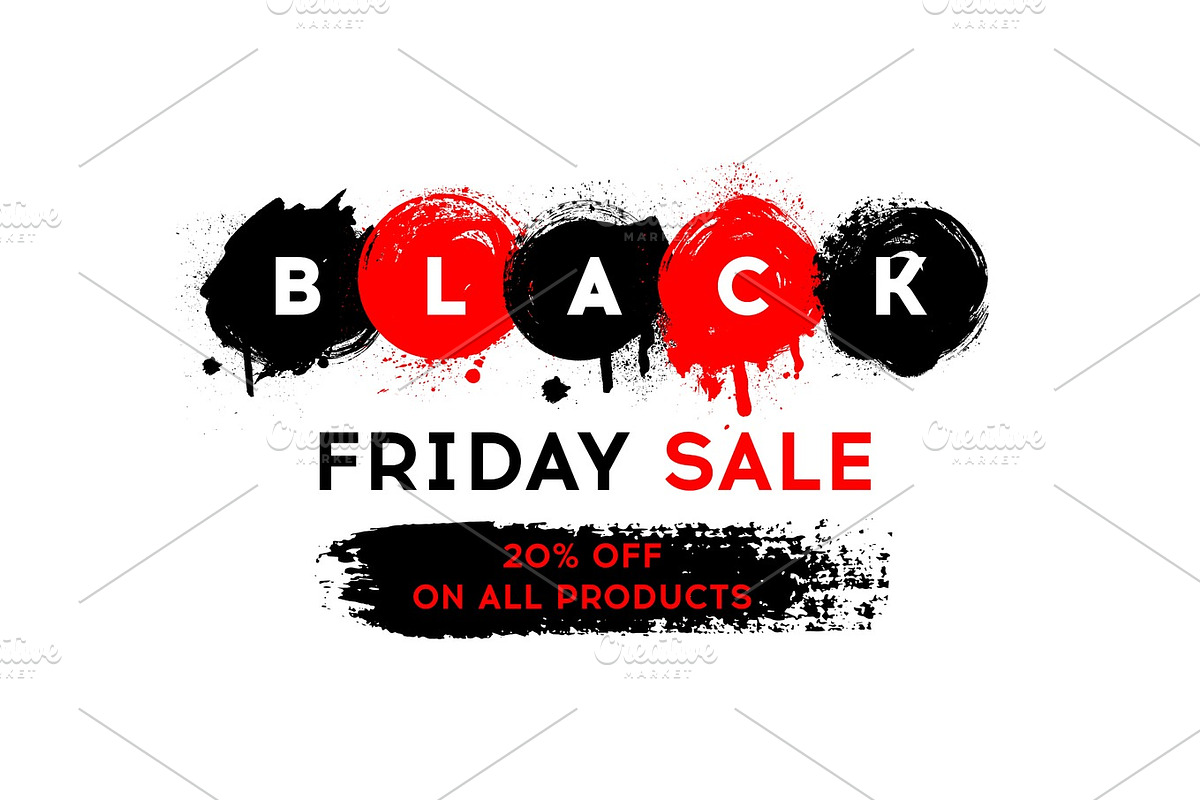 Black friday sale banner. in Objects - product preview 8