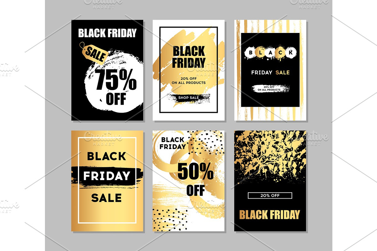 Black friday sale. Black web banner. Poster Sale. The original inscription. Vector illustration in Objects - product preview 8