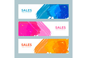 Set of sale banners design. Vector illustration