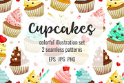 Cupcakes set & patterns
