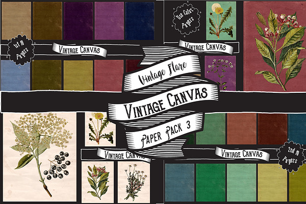 Vintage Canvas Paper Textures 3