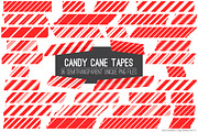 Red Candy Cane Tape Strips Clipart