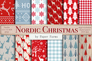 Nordic Christmas digital paper