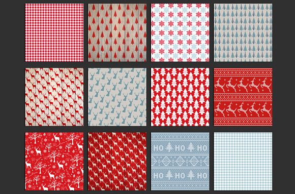 Nordic Christmas digital paper in Patterns - product preview 1