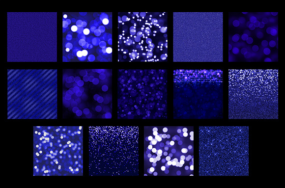 Blue bokeh and glitter in Patterns - product preview 1