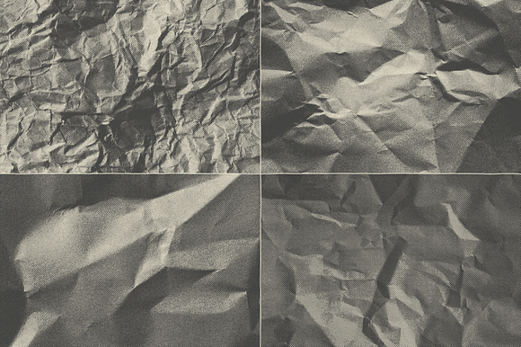 15 Crumpled Paper Halftone Textures in Textures - product preview 1