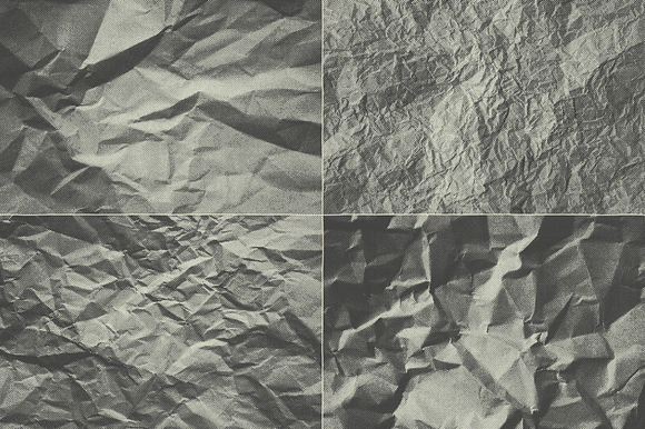 15 Crumpled Paper Halftone Textures in Textures - product preview 4