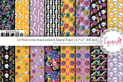 Day of the dead digital paper